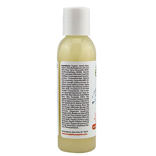 Grapefruit Glycolic Wash w/Organic Jojoba Wax Beads Skin Care Made from Earth 