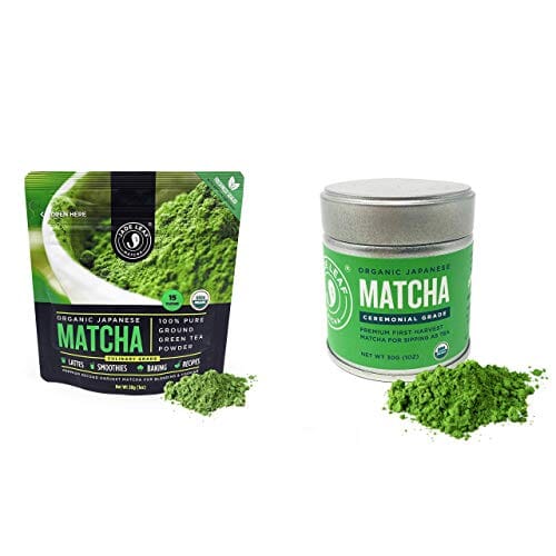 Jade Leaf Culinary + Ceremonial Matcha Bundle - Organic Matcha Green Tea Powder Culinary Pouch (30g) and Ceremonial Tin (30g) Grocery Jade Leaf Matcha 