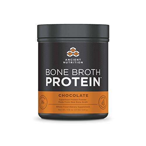 Ancient Nutrition Bone Broth Protein Powder, Chocolate - Dairy Free, Gluten Free and Paleo Friendly - 20 Servings Supplement Ancient Nutrition 