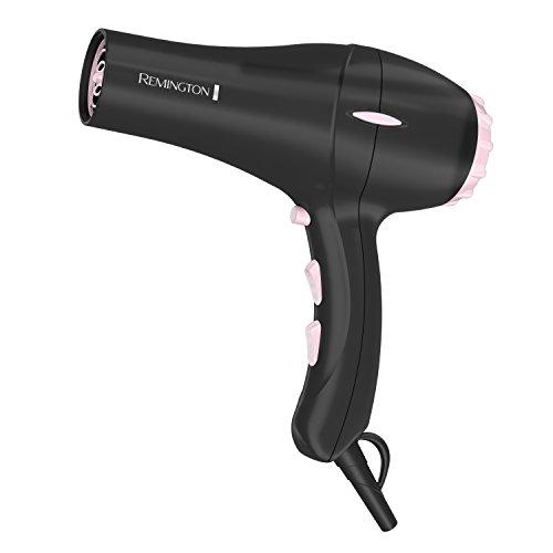 Remington Pro Hair Dryer with Pearl Ceramic Technology, Black/Pink, AC2015 Hair Dryer Remington 