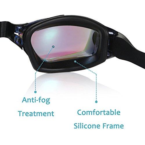 Aegend Swim Goggles, Swimming Goggles No Leaking Anti Fog UV Protection Triathlon Swim Goggles with Free Protection Case for Adult Men Women Youth Kids Child, Multiple Choice Swim Goggles Aegend 