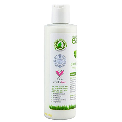 Organic Aloe Vera Lotion - with Vitamin C & Organic Jojoba Skin Care Made from Earth 