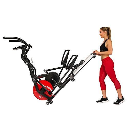 Sunny Health & Fitness Magnetic Elliptical Trainer Machine w/ Tablet Holder, LCD Monitor, 265 Max Weight and Pulse Monitor - Stride Zone - SF-E3865,Black Sports Sunny Health & Fitness 