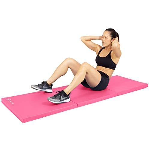 ProsourceFit Tri-Fold Folding Exercise Mat - Pink Sports ProsourceFit 
