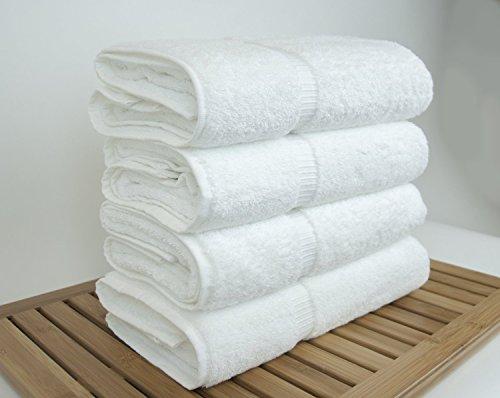 Luxury Hotel & Spa Bath Towel 100% Genuine Turkish Cotton, 27" x 54" ,Set of 4,White Towel Chakir Turkish Linens 