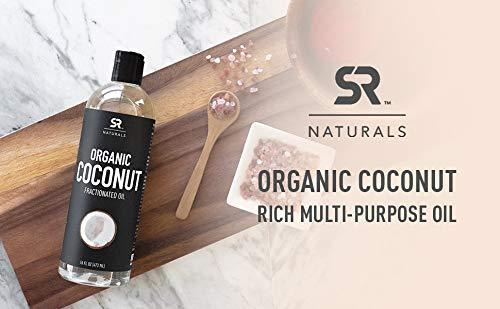 Organic Fractionated Coconut Oil by SR Naturals ~ 100% Pure Multi-Purpose Oil ~ Organic Certified & Non-GMO Verified (16oz) Supplement Sports Research 