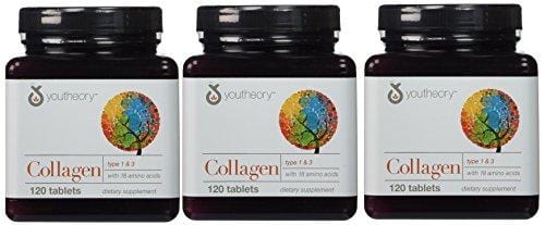YouTheory Collagen, Type 1 & 3, 120 tablets (Pack of 3) Supplement Youtheory 