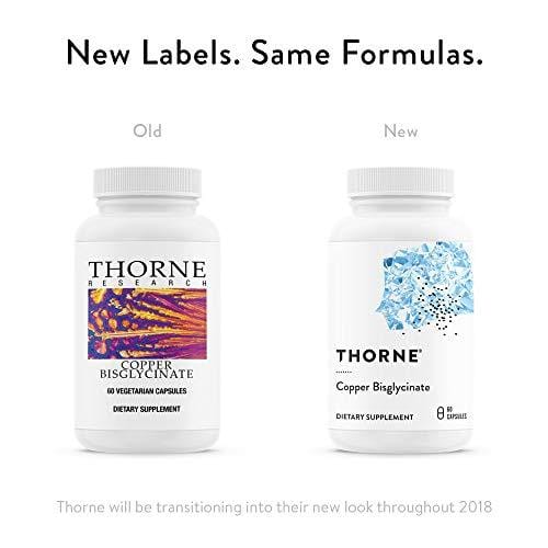 Thorne Research - Copper Bisglycinate - Well-Absorbed Trace Mineral Supplement - 60 Capsules Supplement Thorne Research 