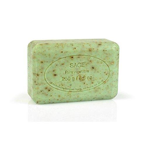 Pre de Provence Artisanal French Soap Bar Enriched with Shea Butter, Quad-Milled For A Smooth & Rich Lather (250 grams) - Sage Natural Soap Pre de Provence 