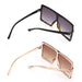 GRFISIA Square Oversized Sunglasses for Women Men Flat Top Fashion Shades (2 PCS- leopard- orange, 2.56) Shoes GRFISIA 