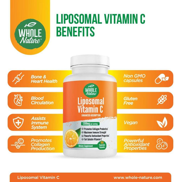 Whole Nature Liposomal Vitamin C 1200 mg Supplement Whole Nature 
