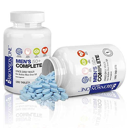 Bronson ONE Daily Mens 50+ Complete Multivitamin Multimineral (180) … Supplement Bronson Vitamins 