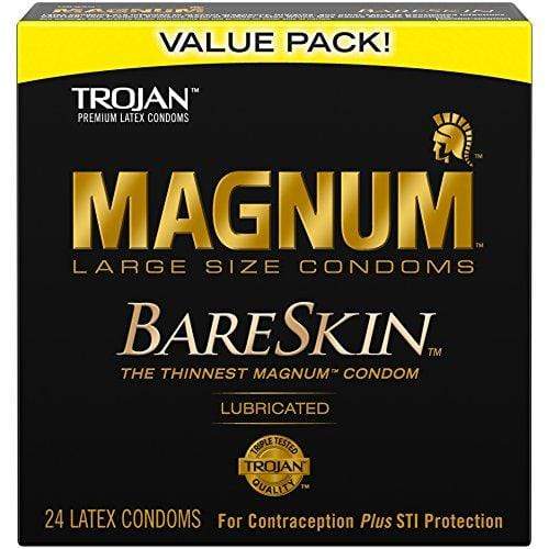 Trojan Mangum Bareskin Lubricated Condoms, 24 Count Condom Trojan 
