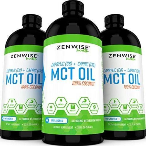 Natural Coconut MCT Oil Supplement Zenwise Health 