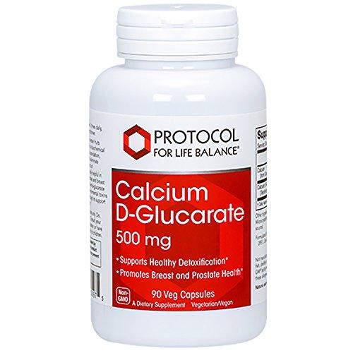 Protocol for Life Balance - Calcium D Glucarate 500mg - Supports Healthy Detoxification, Promotes Breast & Prostate Health - 90 Vegetable Capsules Supplement Protocol For Life Balance 