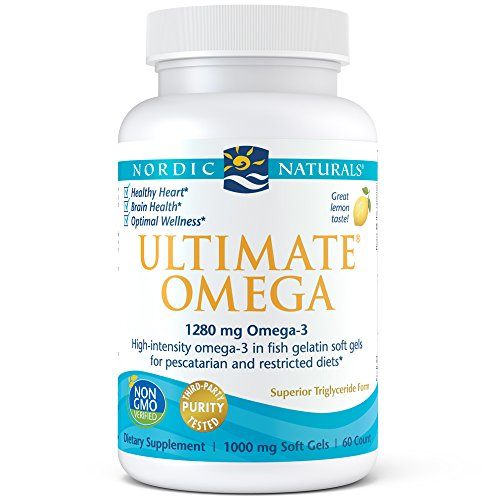 Nordic Ultimate Omega Fish Gelatin - Omega-3 Supplement, Concentrated Fish Oil with More DHA and EPA, Supports Heart Health, Brain Development, Healthy Joints, and Overall Wellness, Lemon, 60 Count Supplement Nordic Naturals 