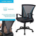 Furmax Office Mid Back Swivel Lumbar Support Desk, Computer Ergonomic Mesh Chair with Armrest (Black) Furniture Furmax 