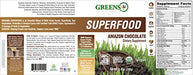 Greens+ Organic Superfood Amazon Chocolate | Essential Blend of Raw Green Foods, Superfruits and Sea Vegetables Powder | Vegan | USDA Organic | Non - GMO, Soy Dairy & Gluten-Free | Size 8.46oz Supplement Greens+ 