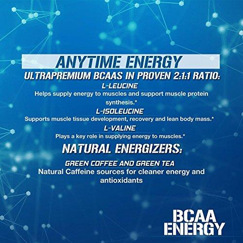 Evlution Nutrition BCAA Energy - High Performance, Energizing Amino Acid Supplement for Muscle Building, Recovery, and Endurance, Blue Raz (30 Servings) Supplement Evlution 