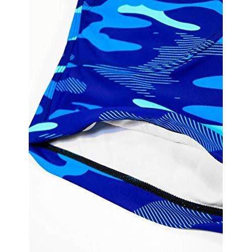 Taddlee Swimwear Men Basic Long Swimming Trunk Surf Camo Shorts Swimsuits Pocket (XL, Blue) Men's Swimwear Taddlee 