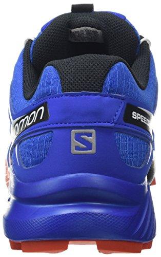 Salomon Men's Speedcross 4 Trail Running Shoe,Blue Yonder/Black/Lava Orange,US 1 Men's Trail Shoes Salomon 
