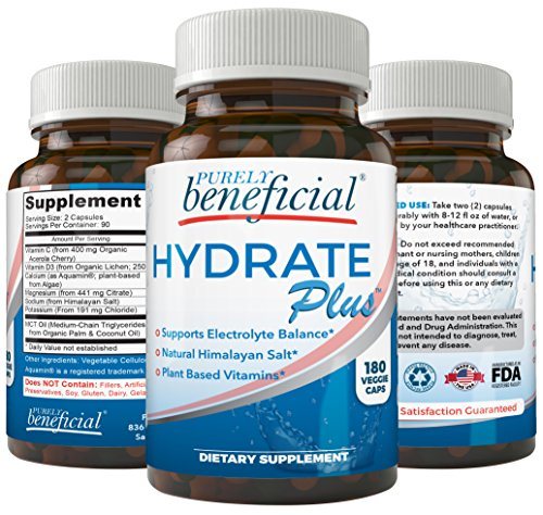 Keto Electrolyte Supplement- All Natural Electrolyte Capsules w/Himalayan Salt for Ketogenic-Low Carb Diet- Energy, ReHydrate & Recover; 180 Capsules Supplement PURELY beneficial 