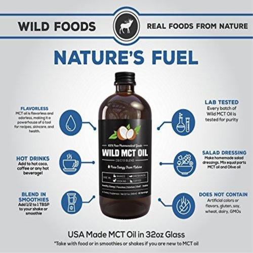 MCT Oil C8/C10 Blend 32oz Supplement Wild Foods 