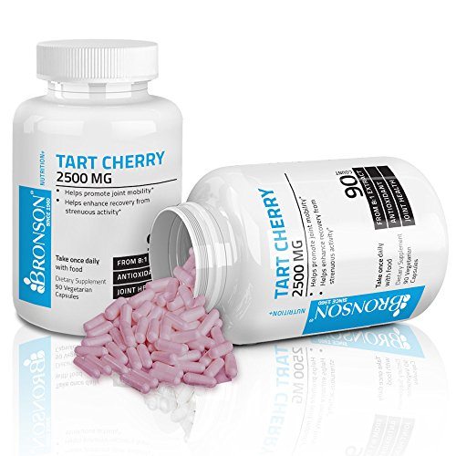 Bronson Tart Cherry Extract 2500 mg, 90 Vegetarian Capsules Supplement Bronson 