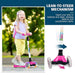 BELEEV Kick Scooter for Kids 3 Wheel Scooter, 4 Adjustable Height, Lean to Steer with PU LED Light Up Wheels for Children from 3 to 14 Years Old (Pink) Sports BELEEV 