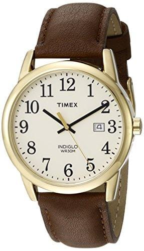 Timex Men's TW2P75800 Easy Reader 38mm Brown/Gold-Tone/Cream Leather Strap Watch Watch Timex 
