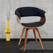 Armen Living Summer Chair in Charcoal Fabric and Walnut Wood Finish Furniture Armen Living 