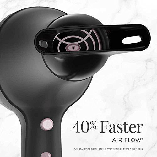 Remington Pro Hair Dryer with Pearl Ceramic Technology, Black/Pink, AC2015 Hair Dryer Remington 