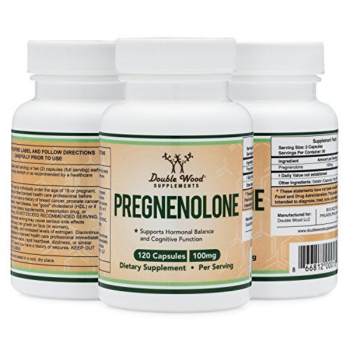 Pregnenolone - Third Party Tested - 120 Capsules - Made in The USA - 100mg Per Serving by Double Wood Supplements Supplement Double Wood Supplements 