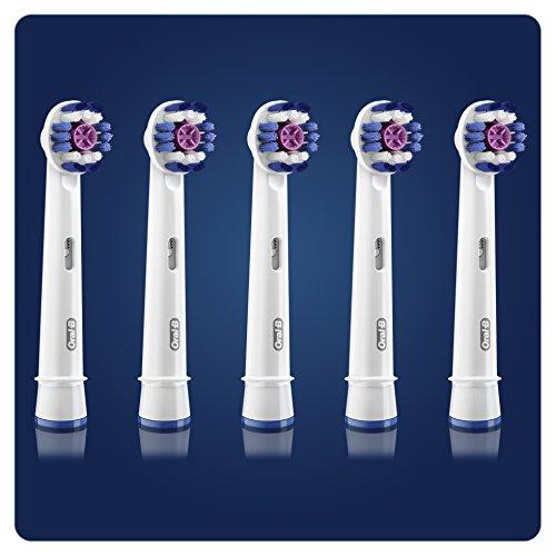 Braun Oral-B 3D White Replacement Toothbrush Heads - Brush Head Color May Vary (Pack of 5) Brush Head Oral B 