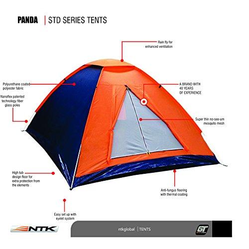 NTK Panda 4 Person 6.7 by 6.7 Foot Sport Camping Dome Tent Tent NTK 