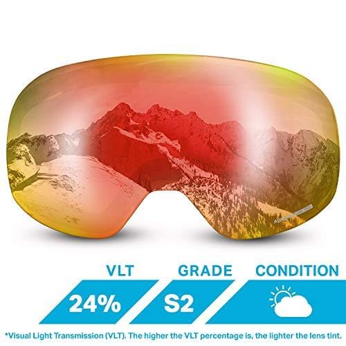 WildHorn Outfitters Roca Extra/Replacement Frameless Snow Goggle Lens Ski WildHorn Outfitters 