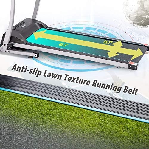 Merax Folding Treadmill Electric Treadmill Motorized Running Machine with Speakers for Home Use,Easy Assembly Running Machine Walking and Jogging Machine,12 Preset Programs Sports Merax 