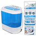 SUPER DEAL Portable Compact Washing Machine, Mini Twin Tub Washing Machine w/Washer&Spinner, Gravity Drain Pump and Drain Hose Major Appliances SUPER DEAL 