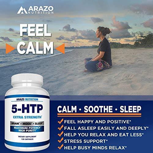 5-HTP 200 mg Supplement - 120 Capsules - Arazo Nutrition Supplement Arazo Nutrition 