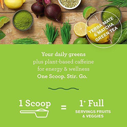 Amazing Grass Energy Green Superfood Organic Powder with Wheat Grass and Greens, Natural Caffeine with Yerba Mate and Matcha Green Tea, Flavor: Lemon Lime, 30 Servings Supplement Amazing Grass 