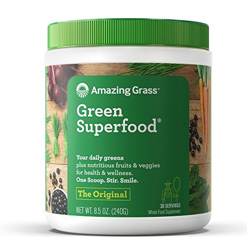 Amazing Grass Green Superfood Organic Powder with Wheat Grass and Greens, Flavor: Original, 30 Servings Supplement Amazing Grass 