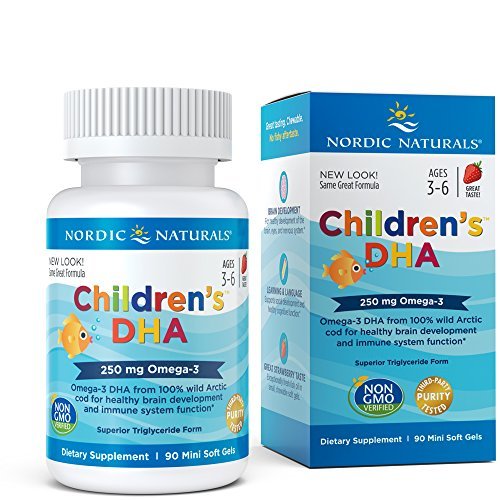 Nordic Naturals - Children's DHA, Healthy Cognitive Development and Immune Function, 90 Soft Gels Supplement Nordic Naturals 