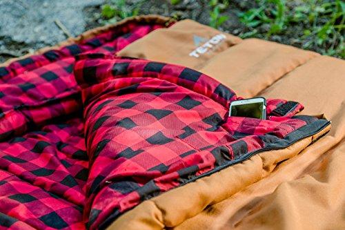 Teton Sports 104R Deer Hunter Sleeping Bag; Warm and Comfortable Sleeping Bag Great for Fishing, Hunting, and Camping; Great for When it’s Cold Outdoors; Brown, Right Zip Sleeping bag Teton Sports 
