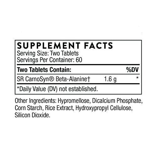 Thorne Research - Beta Alanine-SR with CarnoSyn - Sustained-Release Amino Acid for Muscle Endurance - NSF Certified for Sport - 120 Tablets Supplement Thorne Research 