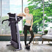 Goplus 800W Folding Treadmill Electric Motorized Power Fitness Running Machine with LED Display and Mobile Phone Holder Perfect for Home Use (Black) Sports Goplus 