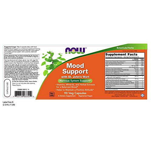 NOW Mood Support,90 Veg Capsules Supplement NOW Foods 