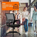 Home Office Chair Ergonomic Desk Chair Mesh Computer Chair with Lumbar Support Armrest Executive Rolling Swivel Adjustable Mid Back Task Chair for Women Adults, Black Furniture BestOffice 