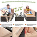 Vongrasig 5 Pieces Patio Furniture Set, All-Weather Outdoor Small Sectional Patio Sofa Set, Wicker Rattan Patio Sofa Couch Conversation Set w/Ottoman, Glass Table, Beige Cushions & Red Pillow, Brown Furniture Vongrasig 