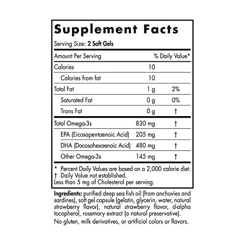 Nordic Naturals Prodha - Fish Oil, 205 Mg Epa, 480 Mg Dha Supplement Nordic Naturals 