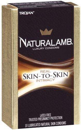 TROJAN NaturaLamb Luxury Lubricated Natural Skin Condoms 10 ea Condom Naturalamb 